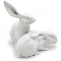 זוג ארנבים מפורצלן תוצרת הרנד (Herend) הונגריה