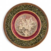 צלחת מג'וליקה עתיקה מתחילת המאה ה-20 מתוצרת Gebruder Schutz