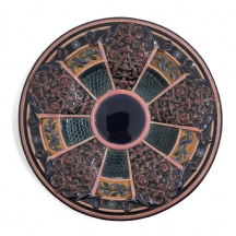 צלחת מג'וליקה עתיקה מתחילת המאה ה-20 מתוצרת Gerbing & Stefan