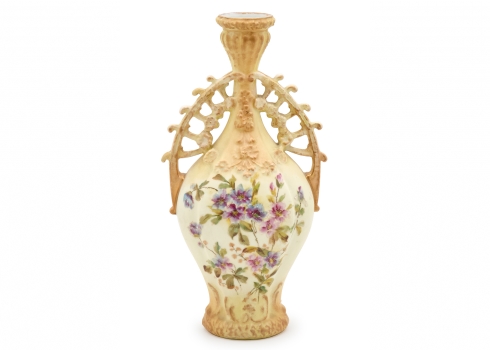 אגרטל פורצלן אוסטרי עתיק, מסוף המאה ה-19 (1880-1910 בקירוב)