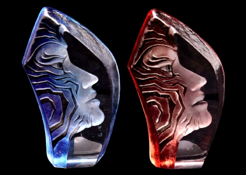 זוג משקולות נייר מזכוכית מסדרת Mystiqua, בעיצוב Mats Jonasson, שבדיה