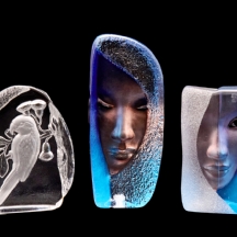 שלוש משקולות נייר מזכוכית - עיצוב Mats Jonasson, שוודיה