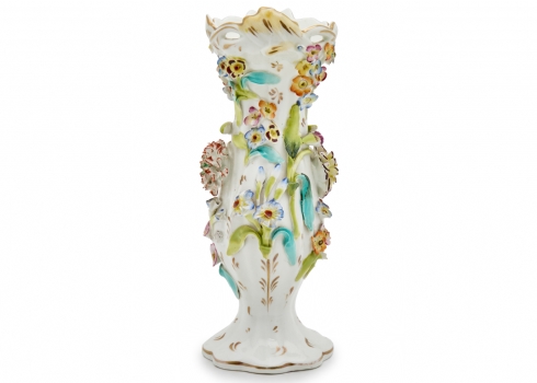 אגרטל פורצלן אנגלי עתיק מהמאה ה-19, יוצר באזור סטפורדשייר