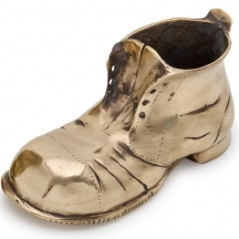 פסלון דקורטיבי בצורת נעל, עשוי ברונזה מלאה