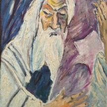 יעקוב ווסובר (Jacob Vassover) - 'רב מחזיק ספר תורה', שמן על בד חתום