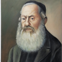 יעקוב ווסובר (Jacob Vassover) - 'רב מזוקן' שמן על בד, חתום