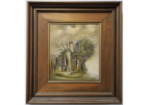 יעקב נובוגרודר (Jacob Nowogroder) - 'גלריה נטושה', שמן על בד, חתום