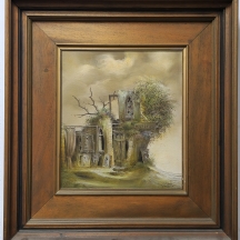 יעקב נובוגרודר (Jacob Nowogroder) - 'גלריה נטושה', שמן על בד, חתום