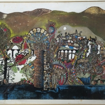 עובדיה אלקרה - תחריט אקוונטיקה משנת 1980