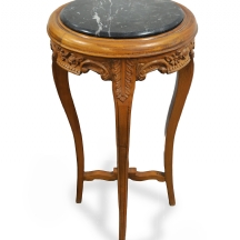 מעמד מעץ עם משטח שיש עיצוב קלאסי מגולף