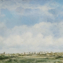 דים יוז (Dim Yuz) - 'נוף עגורנים מעל עיר באופק'