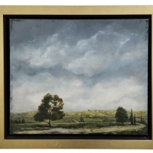 דים יוז (Dim Yuz) - 'נוף שמים ועצים' - שמן על בד חתום