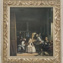 הדפס ממוסגר על פי ציורו הנודע 'Las Meninas' של הצייר: 'Diego Velázquez'