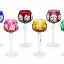 סט גביעי קריסטל אלגנטיים עשויים קריסטל צבעוני