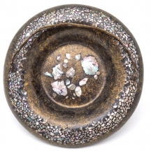 כלי פפיה משה 'Papier mâché' אנגלי עתיק מהמאה ה-19 (ויקטוריאני)