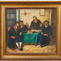 'תוכחת הרב', שמן על בד, לא חתום