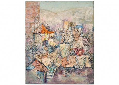 'נוף אבסטרקטי', שמן על בד, לא חתום