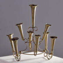 אפרנה 'Epergne' אנגלי עתיק, עשוי מתכת שאריות ציפוי כסף, חתום