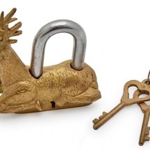 מנעול פליז דקורטיבי בצורת אייל 'Indian Handmade'