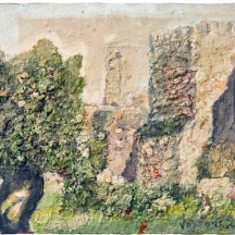 יעקב וסובר (Yaakov Vassover) - 'מגדל דוד ירושלים' - ציור שמן (שכבות עבות) על בד