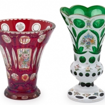 זוג אגרטלי בוהמיים עתיקים