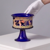 גביע זכוכית איטלקי עתיק לחתונה על פי 'גביע ברווייר'