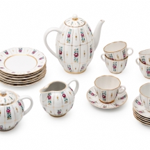 סט פורצלן רוסי תוצרת 'לומונוסוב' 'LFZ', חתום