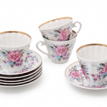 סט תה איכותי עשוי פורצלן תוצרת 'לומונוסוב' 'LFZ'