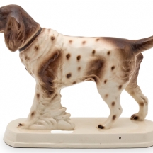 פסל פורצלן של כלב ספנייל פורצלן - 'Sitzendorf' גרמניה, חתום