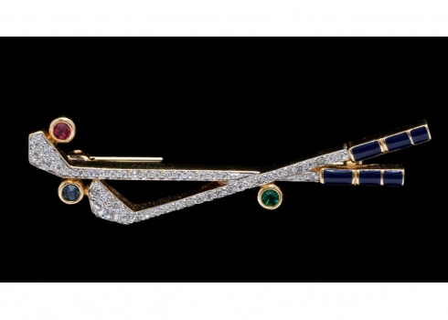 סיכה איכותית מתוצרת חברת 'סברובסקי' (Swarovski crystal)