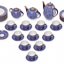 חלקי סט פורצלן רוסי לתה מתוצרת: 'לומונוסוב' 'Lomonosov'