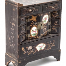 ארונית תכשיטים סינית שולחנית עתיקה, המאה ה-19