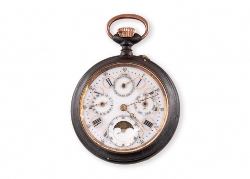 שעון כיס שוויצרי מסוג 'Triple Calendar Moonphase Goliath Pocket Watch'