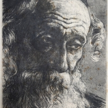 הרמן שטרוק (1876-1944), דיוקן יהודי- תחריט על נייר, חתום