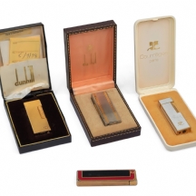 ארבעה מצתים וינטג’ יוקרתיים: Dunhill Rollagas , Courrèges, Pierre Cardin