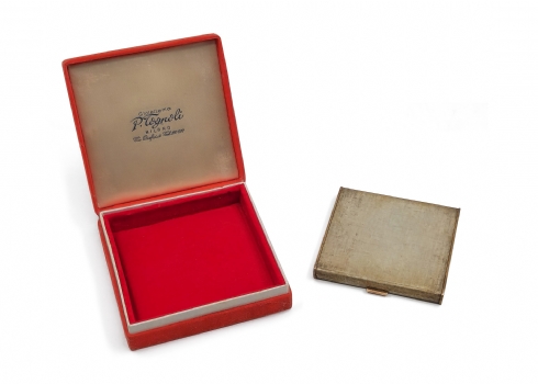 פודרייה איטלקית יוקרתית עשויה כסף וזהב 'Gioielleria P. Tognoli milano'