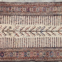 שטיח שבטי קווקזי / אנאטולי – דגם “עץ חיים” גאומטרי