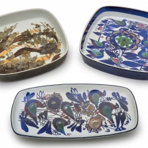 שלושה מגשי הגשה תוצרת רויאל קופנהגן (Royal Copenhagen)