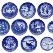 עשר צלחות אספנות Royal Copenhagen Christmas Plates  דנמרק