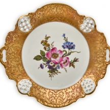 קערת פורצלן Rosenthal מדגם Moliere עם עיטורי זהב, חתום