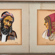 ארווין סטולז (Erwin Stolz)- שני פורטרים של יהודים תימנים בלבוש מסורתי