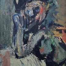 פנחס ליטבינובסקי (Pinchas Litvinovsky)  'נערה ישובה', שמן על בד חתום