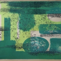 ג'ון פייפר (John Piper) אמן בריטי, ליטוגרפיה מ-1966, 'גשר הברזל'