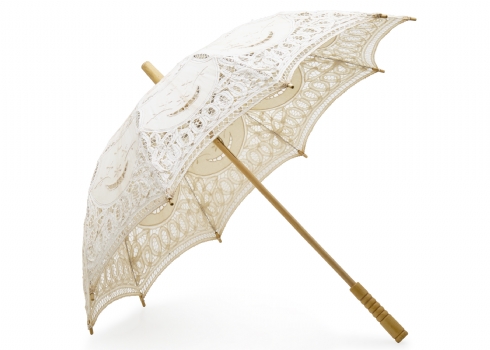 שמשייה דקורטיבית וינטג' עשויה עבודת תחרה עדינה בעבודת יד