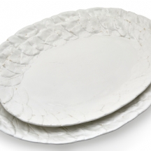 זוג מגשי הגשה איטלקיים מפורצלן – Este Ceramiche, חתומים