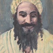 'יהודי תימני' - שמן על לוח חתום