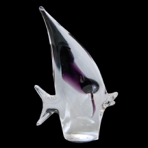 קישוט שולחני עשוי זכוכית מורנו בדמות דג