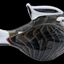 קישוט שולחני ישן עשוי זכוכית מורנו בדמות דג