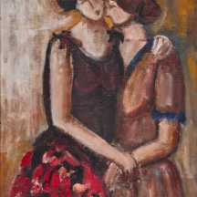 אהובה וייס (Ahuva Weiss) אהבת נשים, שמן על בד צרפתי, חתום