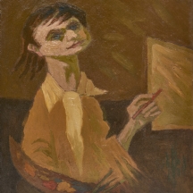 פטר הורוביץ (Peter Horowitz 1922–2005) – 'הצייר' שמן על בד, חתום מאחור